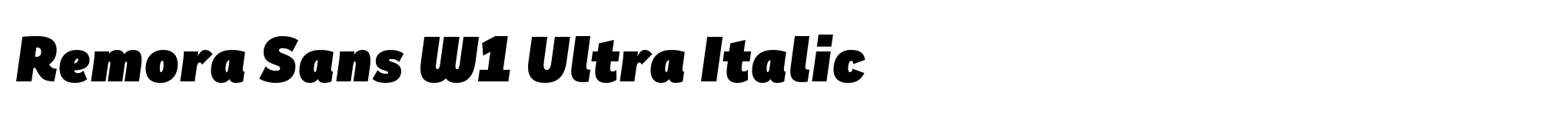 Remora Sans W1 Ultra Italic image